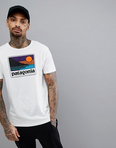 Белая облегающая футболка с логотипом Patagonia Up &amp; Out - Белый