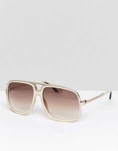 Солнцезащитные очки-авиаторы в оправе цвета слоновой кости Marc Jacobs - Белый