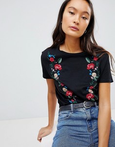 Футболка с вышивкой спереди Pimkie - Серый