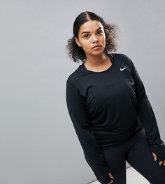 Черный лонгслив Nike Plus Pro Training - Черный