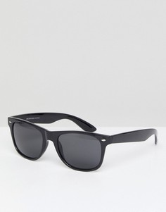 Солнцезащитные очки в стиле ретро Selected Homme - Черный