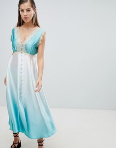 Платье-комбинация на пуговицах с эффектом деграде ASOS DESIGN - Мульти