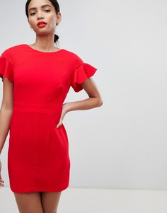 Платье мини с расклешенными рукавами ASOS DESIGN - Красный