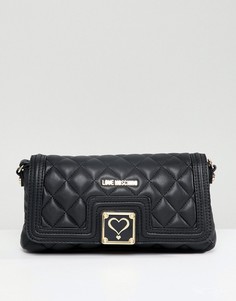 Стеганая сумка на плечо Love Moschino - Черный