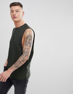 Черная майка с заниженными проймами ASOS DESIGN - Зеленый