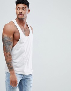 Белая майка-борцовка ASOS DESIGN - Серый