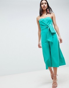 Комбинезон-бандо с поясом и кюлотами ASOS DESIGN - Синий