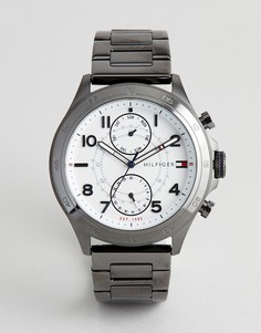 Часы из нержавеющей стали с белым циферблатом Tommy Hilfiger Hudson - Серебряный