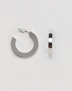 Серьги-кольца ASOS DESIGN - Серебряный