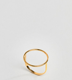 Позолоченное серебряное кольцо ASOS DESIGN - Золотой