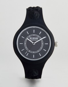 Черные часы с силиконовым ремешком Versus Versace Fire Island VSPOQ2018 - 39 мм - Черный