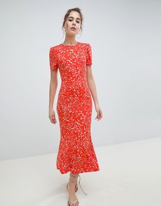 Чайное платье макси с принтом ASOS DESIGN - Мульти