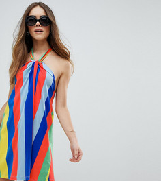 Свободное летнее платье в полоску ASOS DESIGN Petite - Мульти