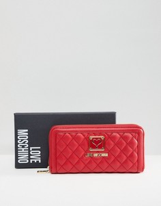 Стеганый кошелек Love Moschino - Красный