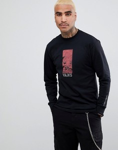 Черный лонгслив с принтом Vans Moon VA3HFBBLK - Черный