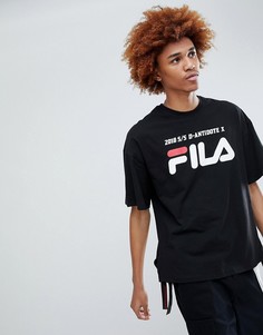 Футболка с лентой D-Antidote x Fila - Черный