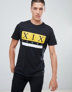 Белая футболка с принтом New Look - Черный