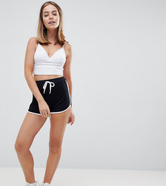 Беговые шорты с полосками по бокам Boohoo Petite - Черный