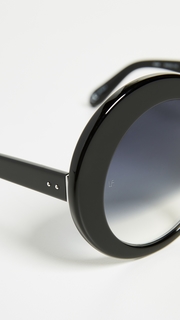 Linda Farrow Luxe Oval Oversized Sunglasses