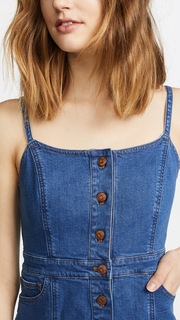 Madewell Denim Bayview Tiered Midi Dress