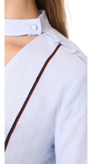 Derek Lam 10 Crosby Ruffle Front Shirt