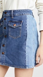 Madewell Beverly Pieced Jean Skirt