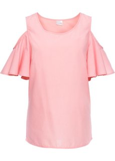 Блузка с открытыми плечами (розовый) Bonprix