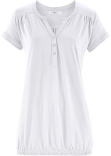 Блузон с короткими рукавами (белый) Bonprix