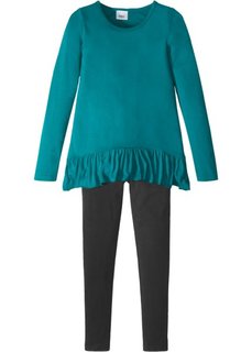 Футболка + легинсы (2 изд.) (бирюзовый/черный) Bonprix