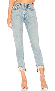 Karolina high-rise chewed hem jean - GRLFRND