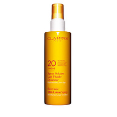 CLARINS Солнцезащитнoе увлажняющее молочко-спрей для лица и тела, предотвращающее старение кожи UVA/UVB 20 150 мл