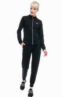 Черный спортивный костюм из хлопка EA7