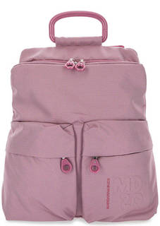 Розовый текстильный рюкзак с одним отделом Mandarina Duck