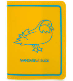 Резиновая обложка для паспорта желтого цвета Mandarina Duck