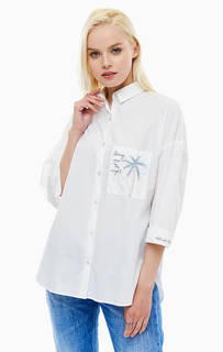 Туника-рубашка из хлопка с нагрудным карманом Replay