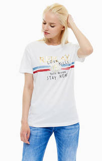 Хлопковая футболка с принтом Replay