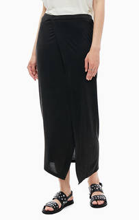 Юбка черного цвета с разрезом Replay