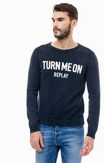 Хлопковый джемпер с принтом Replay