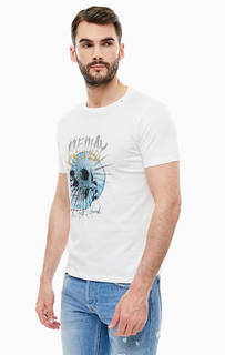 Хлопковая футболка с принтом Replay