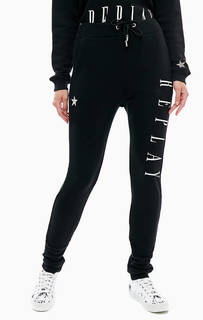 Брюки из хлопка с принтом и вышивкой Replay