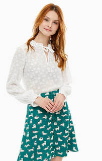 Белая блуза с длинными рукавами Cath Kidston