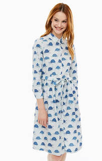 Хлопковое платье-рубашка с поясом Cath Kidston