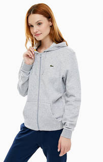 Хлопковая толстовка на молнии Lacoste