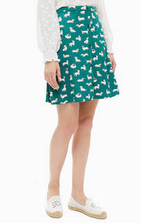 Короткая расклешенная юбка зеленого цвета Cath Kidston