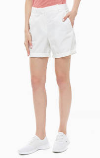 Хлопковые шорты белого цвета Lacoste