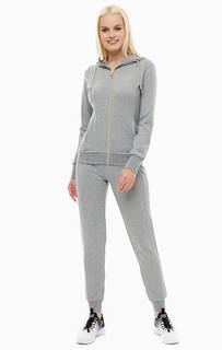 Хлопковый спортивный костюм с логотипом бренда EA7