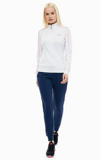 Хлопковый спортивный костюм с ярким принтом EA7