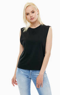 Хлопковый топ с принтом на спине Replay