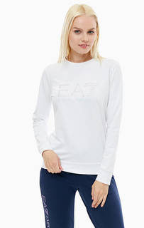 Тонкий свитшот с отделкой стразами EA7