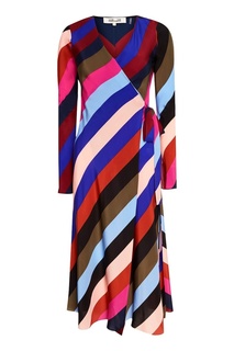 Шелковое платье в полоску Diane von Furstenberg